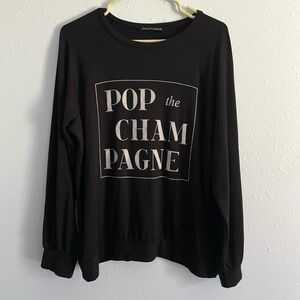 Pop the Champagne graphic sweatshirt